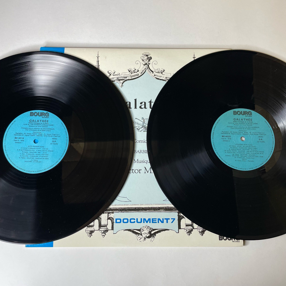 Винтажная виниловая пластинка LP Victor Masse Galathee Галатея (Франция 1977)