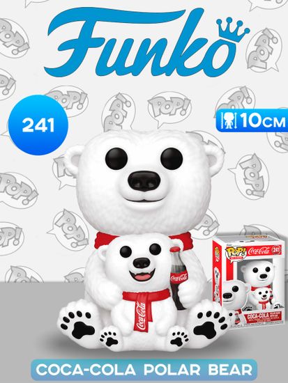 Фигурка Funko POP! Ad Icons Coca-Cola Polar Bear with Cub (241) 81063 / Фигурка Фанко ПОП! в виде рекламного символа Coca-Cola