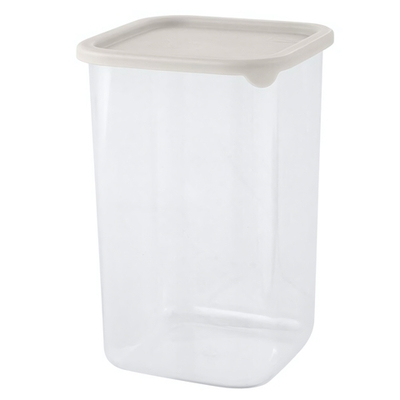 Банка для сыпучих продуктов Sugar&Spice Vanilla квадратная 1,2л, с гибкой крышкой латте