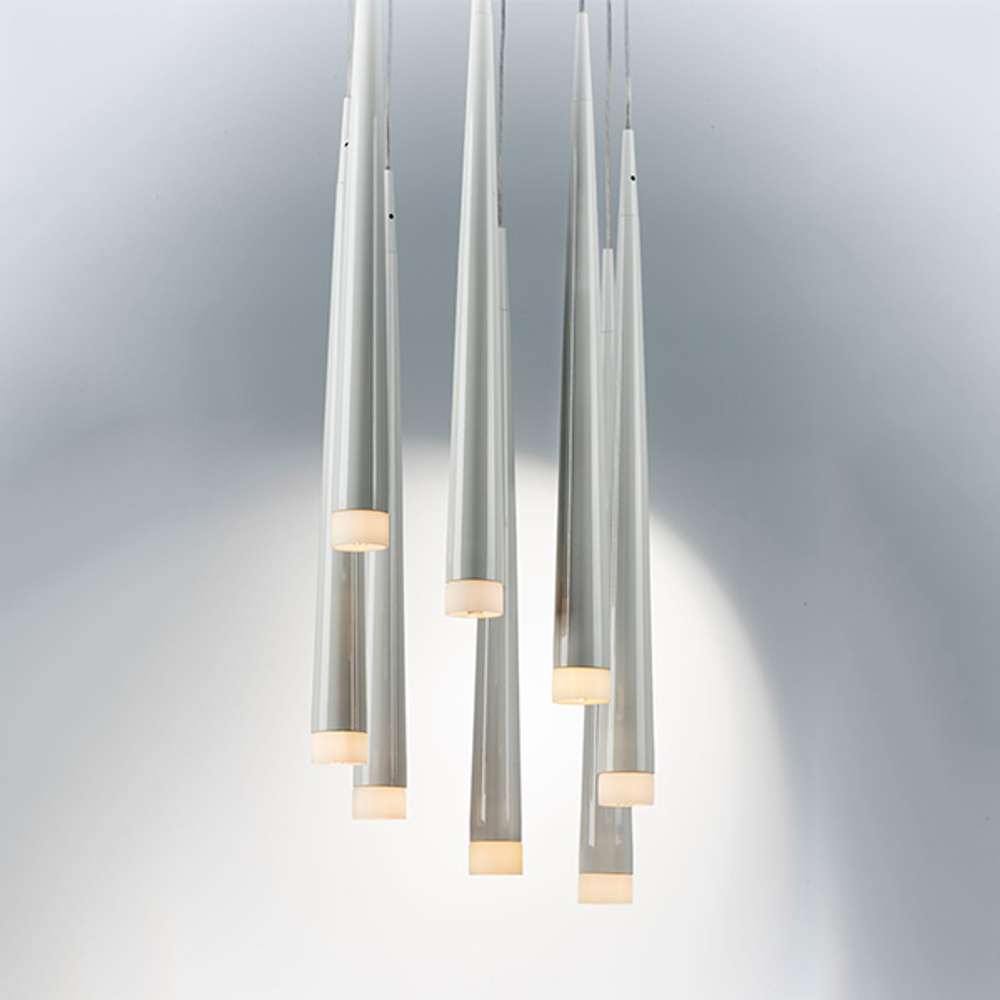 807086 Подвес PUNTO 8х25W G9 ХРОМ/БЕЛЫЙ