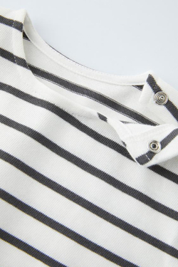 ZARA ФУТБОЛКА В ПОЛОСКУ, АНТРАЦИТОВО-СЕРЫЙ