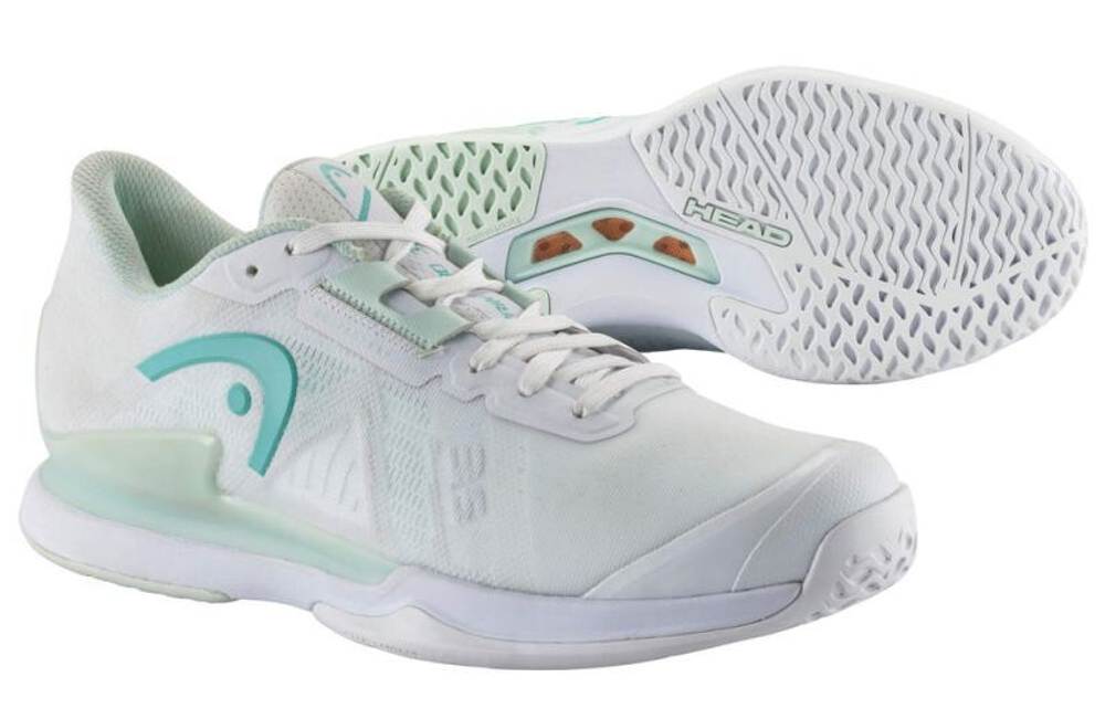 Женские Кроссовки теннисные Head Sprint Pro 3.5 - white/aqua