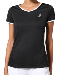Женская теннисная футболка Australian T-Shirt Ace With Back Split - black