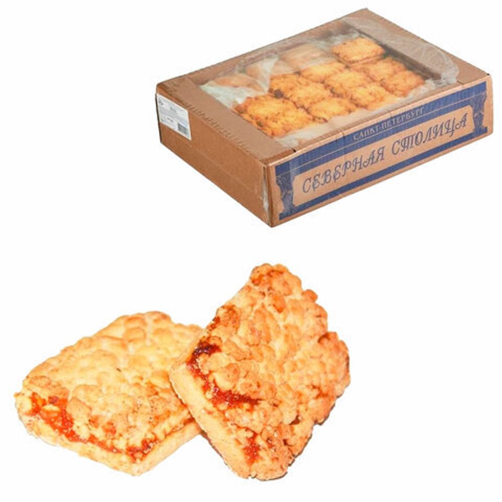 Печенье песочное СЕВЕРНАЯ СТОЛИЦА "Венское" с вишней 5 кг, картонная коробка