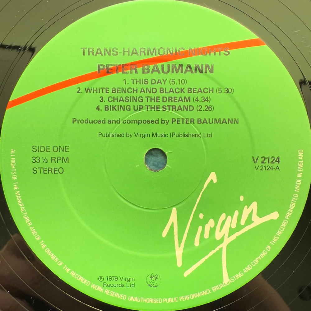 Peter Baumann ‎– Trans Harmonic Nights (Англия 1979г.)