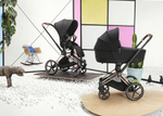 Коляска 3 в 1 Cybex Priam IV Rosegold complete и автокресло Cloud T i-Size Cozy Beige Plus Sepia Black