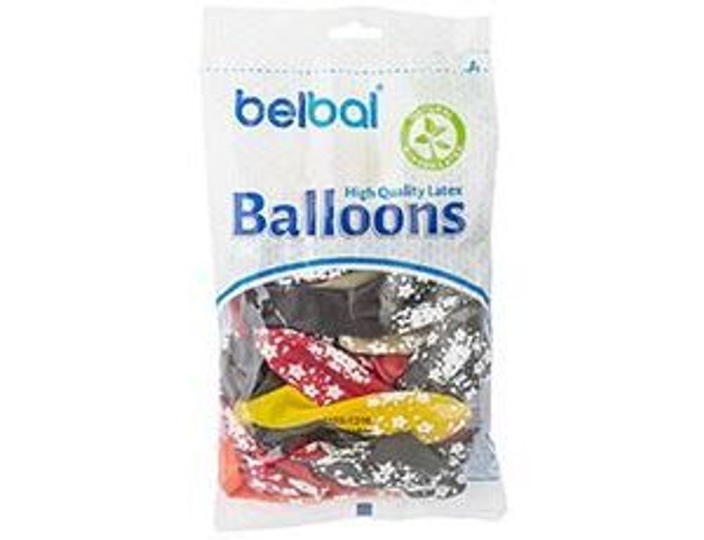 Шар (14"/36 см) Шелкография кристалл Поздравляем Звезды 25 шт.