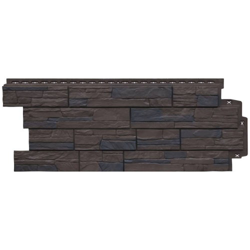 Панель фасадная Grand Line Design Plus Сланец орех 1110х418 мм