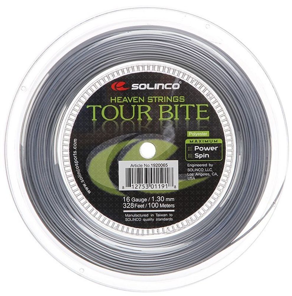 Струны теннисные Solinco Tour Bite (100 m) - grey