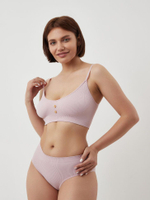 Эко-бюстгальтер в мелкий рубчик Eco-wear (Размер: XL) (Цвет: бордовый)