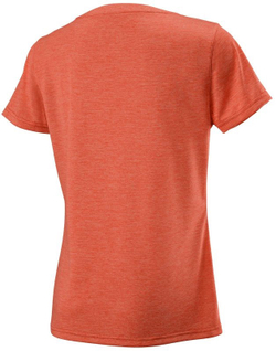Женская футболка теннисная Wilson Uwii Script Tech Tee - pro staff red