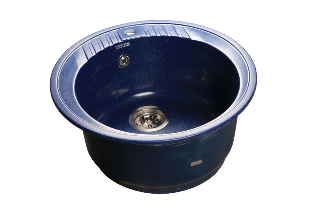 GRANFEST Мойка мрамор RONDO GF-R--520   D=520 мм   синий  арт.GF-
