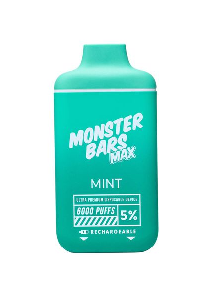 Купить Одноразовый Pod Monster Bars MAX - Mint (6000 затяжек)