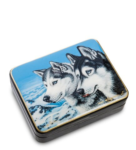 Народные промыслы ШК-55/130 Шкатулка «Лайки» Лидяева Л.