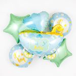 Шар (35"/89 см) Фигура, Коляска для мальчика, Голубой