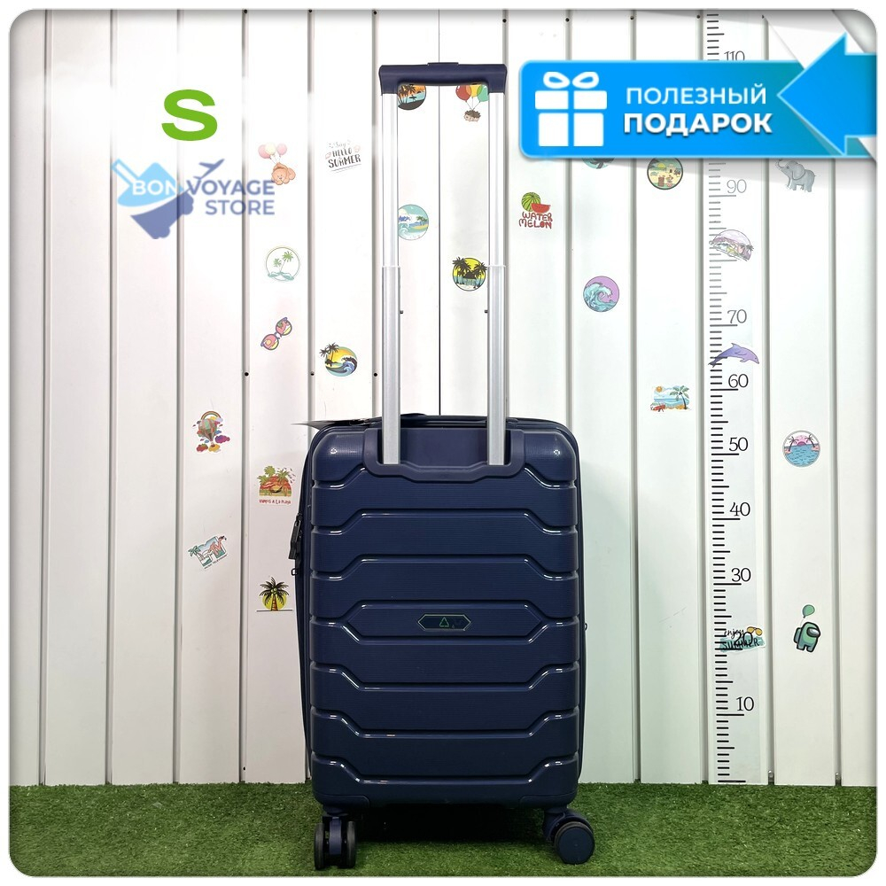 Маленький чемодан Mironpan-X, Темно-синий, S с расширителем