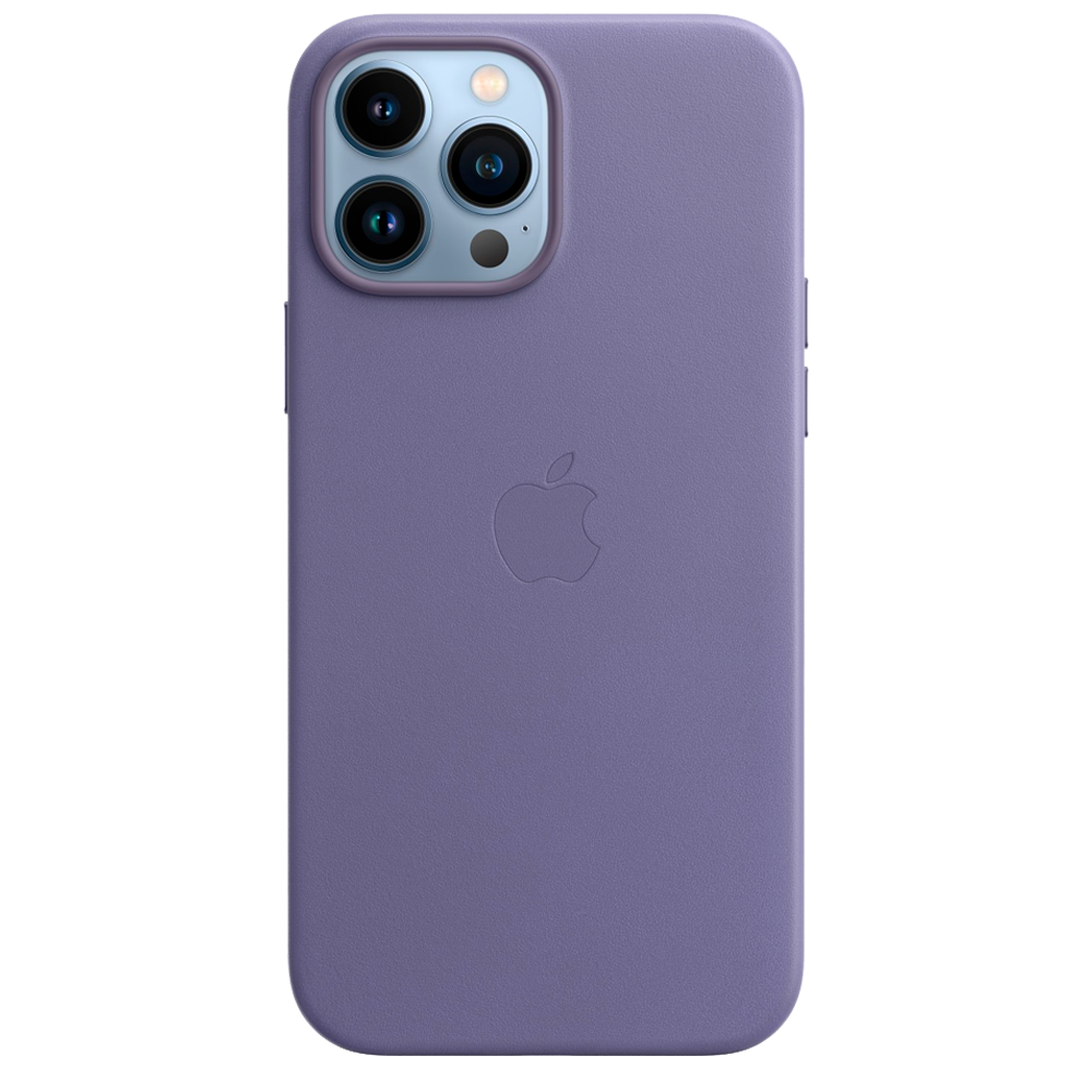 Кожаный чехол с поддержкой MagSafe Apple Leather Case для iPhone 13 Pro Max, Wisteria (Сиреневая глициния)