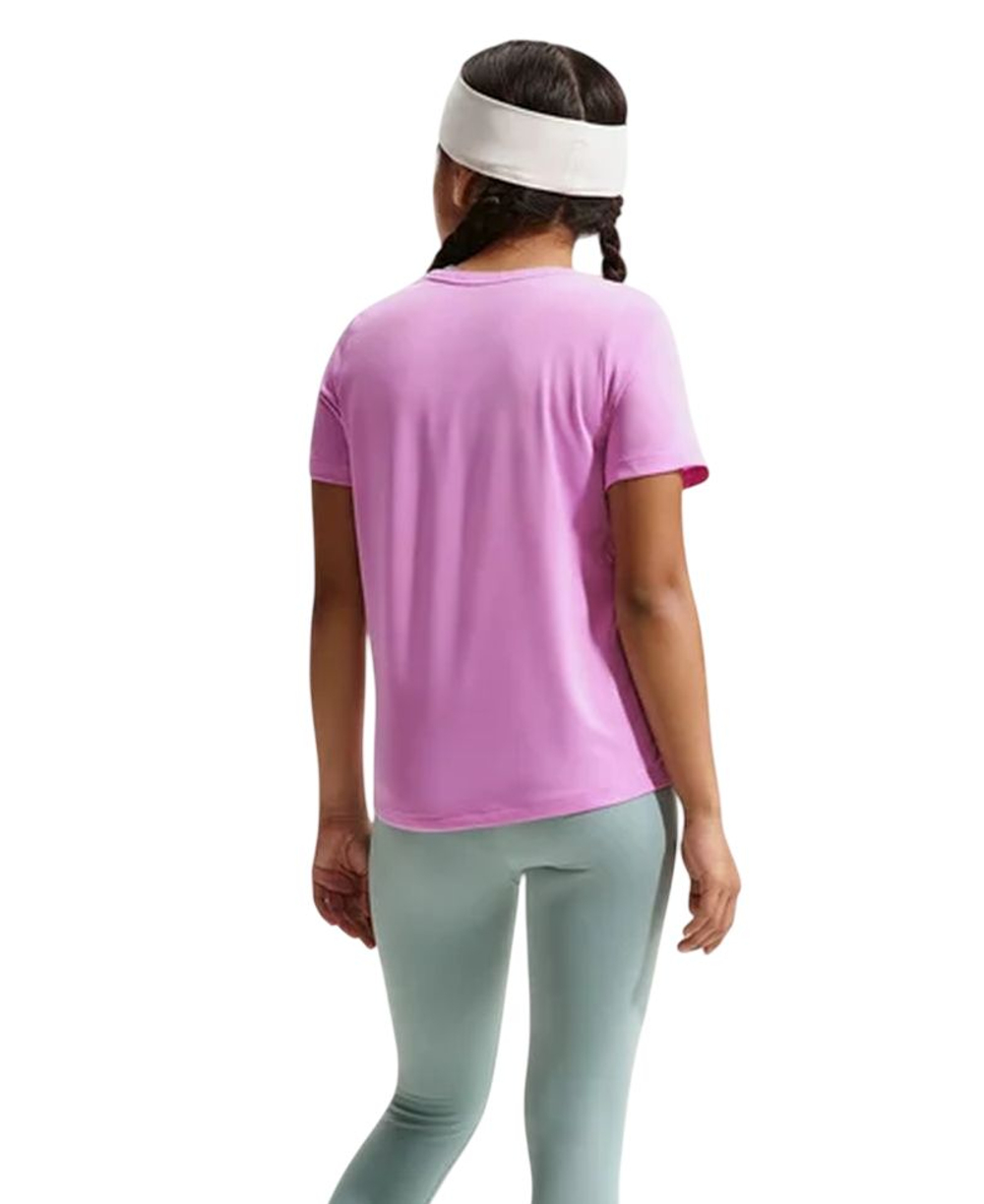 Футболка для девочки Nike Kids One Fitted Dri-Fit Short Sleeve - light magenta/white