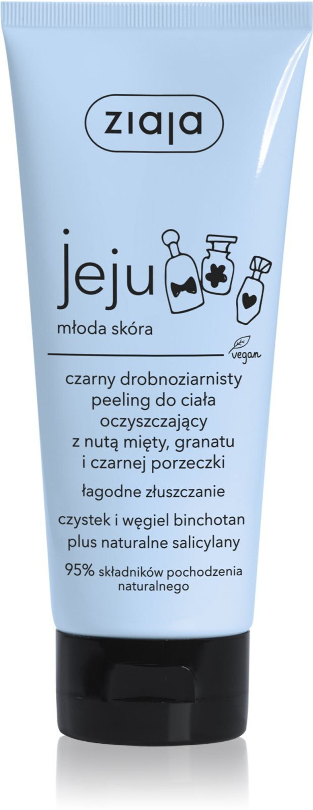 Ziaja Jeju - черный мелкозернистый скраб для тела /   200  ml  / GTIN 5901887045106