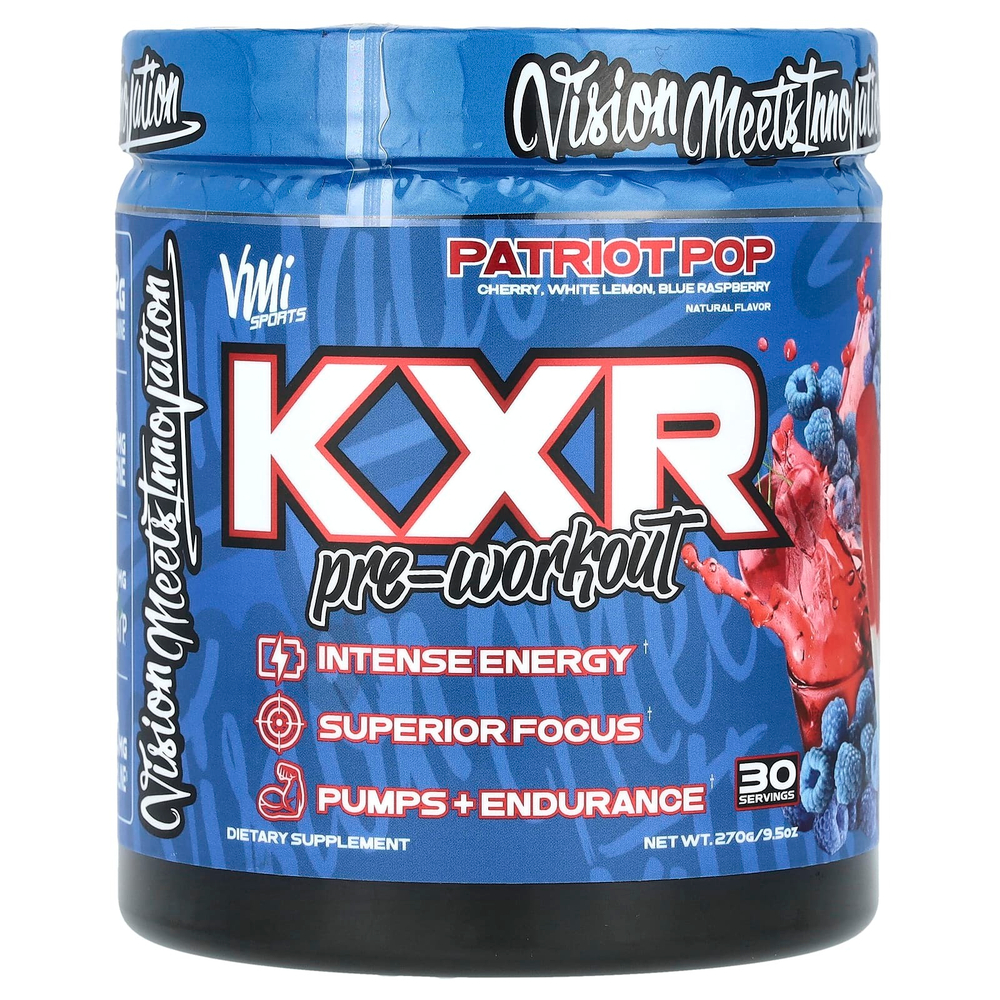 VMI Sports, KXR, предтренировочный комплекс, Patriot Pop, 270 г (9,5 унции)