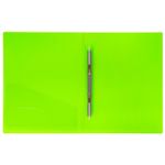 Папка с пружинным cкоросшивателем Brauberg Neon, 700мкм, корешок 16мм с карманом, зеленая