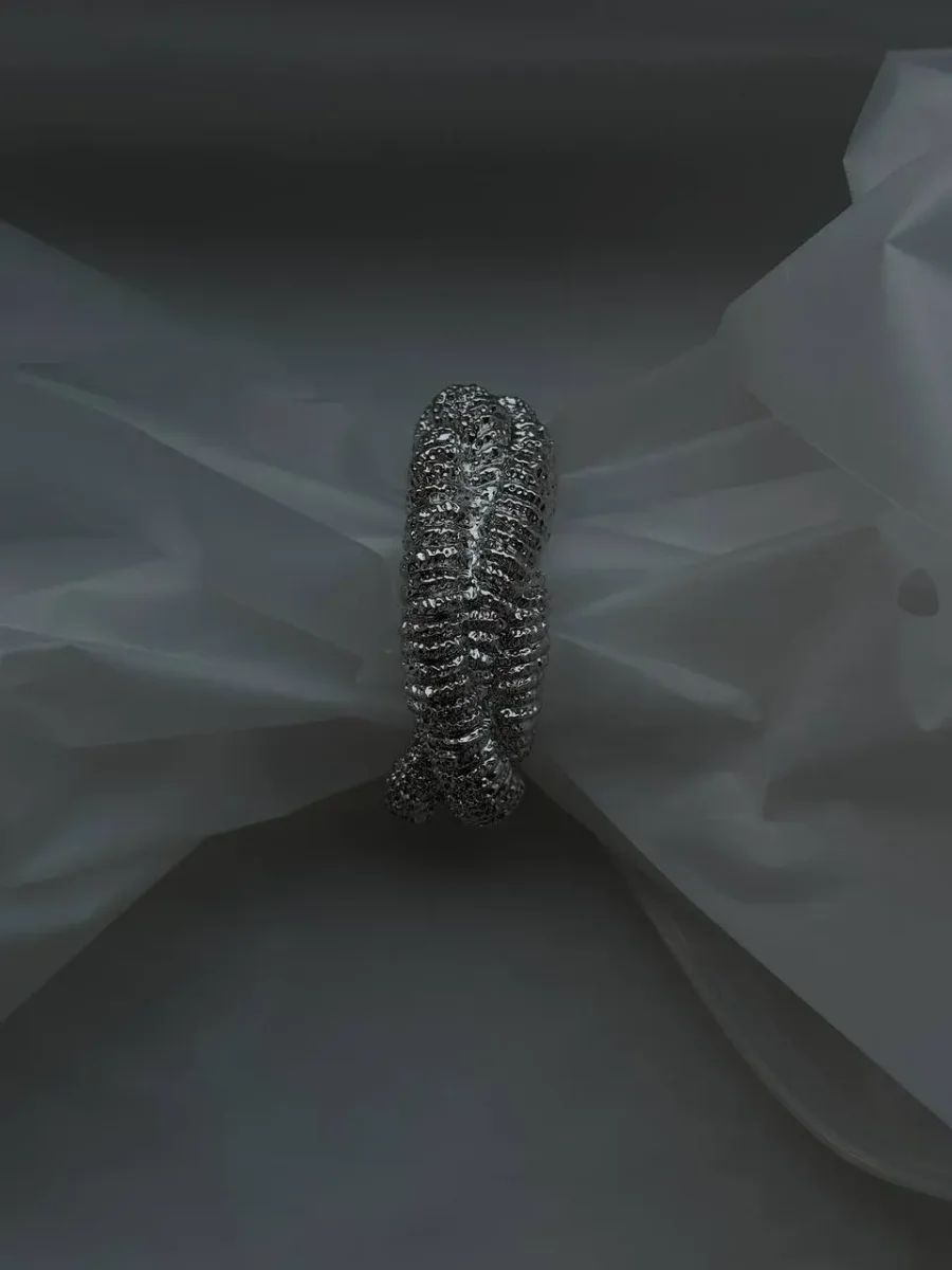 Браслет плетение под серебро