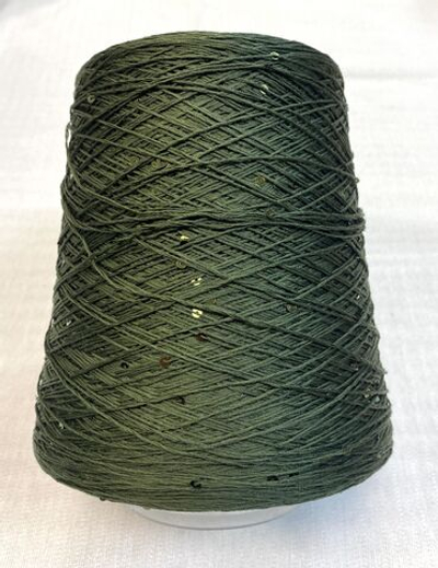 Пряжа на бобине (Италия)95% хлопок с пайетками 5% п/л 100г-450м 340г