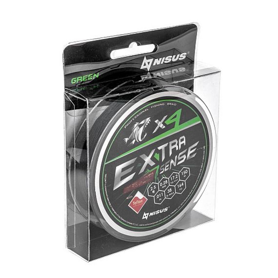 Шнур Extrasense X4 PE Green 150m 2.5/38LB 0.28mm (N-ES-X4-2.5/38LB) NISUS