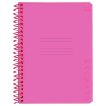 Тетрадь 96л. А5, клетка на пластиковом гребне, пластиковая обложка "Neon. Pink" (BG)
