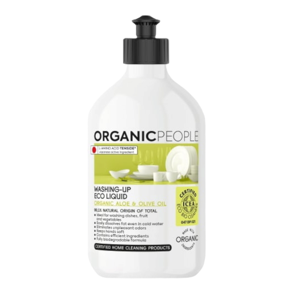 Эко жидкость для мытья посуды "Organic Aloe & Olive oil", 500 мл (Organic People)