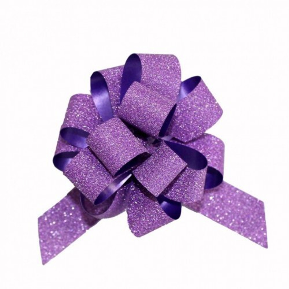 Бант Для Упаковки Подарка Блеск 1,8 Х 1,8 См (Фиолетовый)