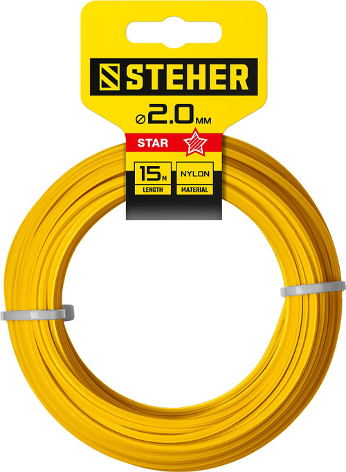 Леска для триммера ЗВЕЗДА 2.0 мм 15 м STEHER