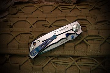 Нож Spartan Blades Harsey Long Boad, сталь S45VN, рукоять - титан, бронзовая гравировка