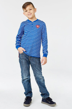 Джемпер для мальчика р-р 110, Синий, Белый