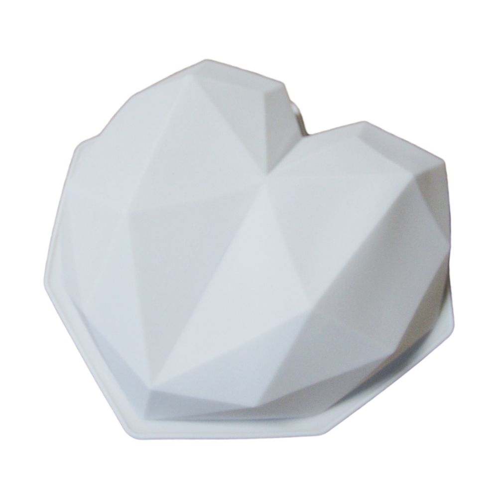 Форма для муссовых десертов и выпечки «Геометрия любви», 21,5×20 см, цвет белый