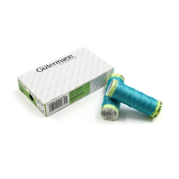 Нитки отделочные Gutermann Top Stitch 30 (30 метров), 5 кат. | 714 умеренный аквамарин