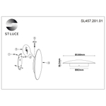SL457.201.01 Светильник настенный ST-Luce Сусальное золото/Сусальное золото LED 1*6W 3000K