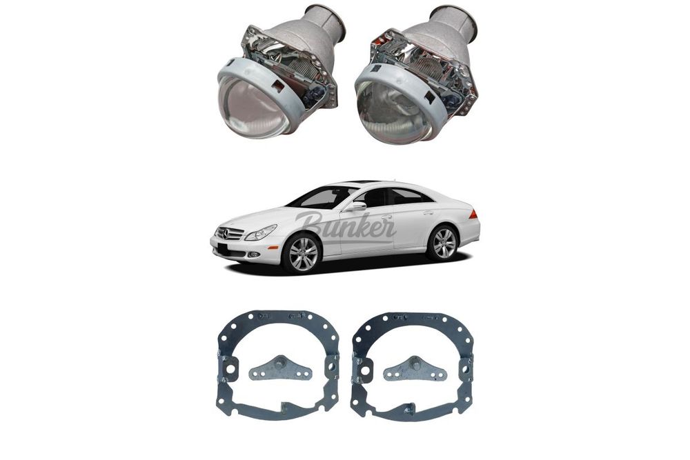 Готовый комплект для замены штатных линз Mercedes-Benz CLS C219 2004-2010 Hella 2 AFS