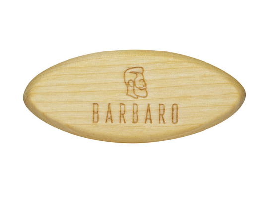 Набор для ухода за бородой Barbaro в деревянном боксе (Брендированный деревянный бокс BARBARO, Щетка для бороды BARBARO, Крем-бальзам для бороды и кожи лица BARBARO , Мыло для лица и бороды Barbaro "Eastern sandal" , Масло для ухода за бородой "Eastern sandal".