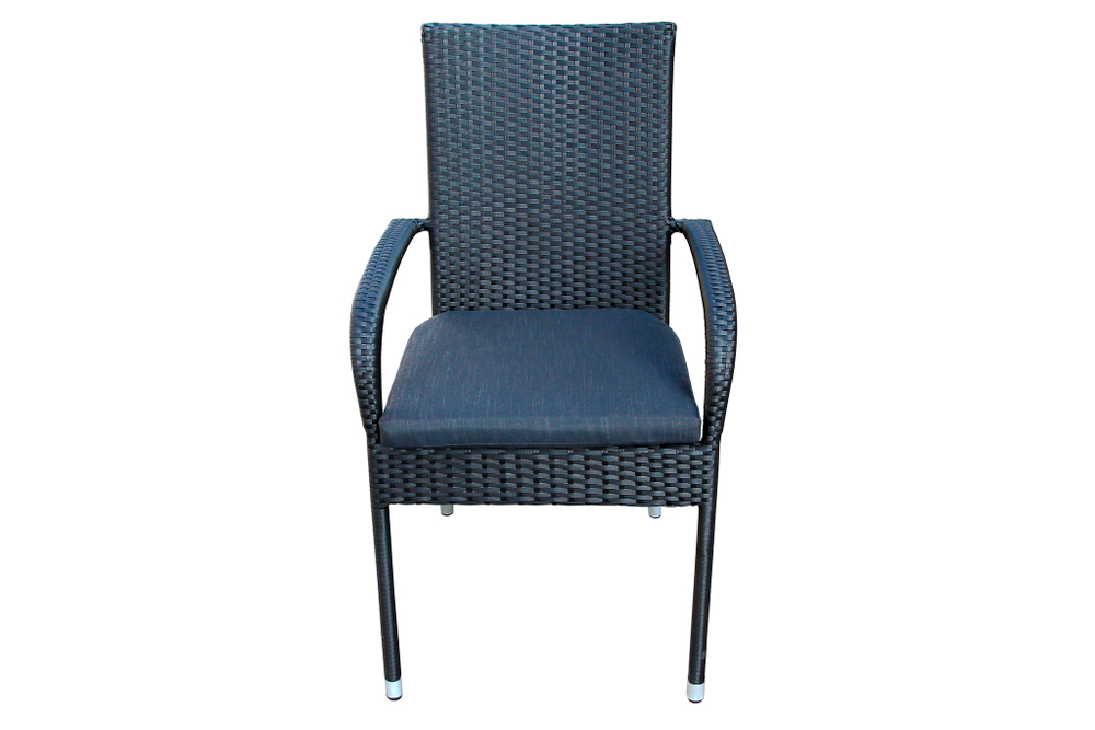 Стул  Парис с подушкой арт.GS014, черный серый "Garden story"