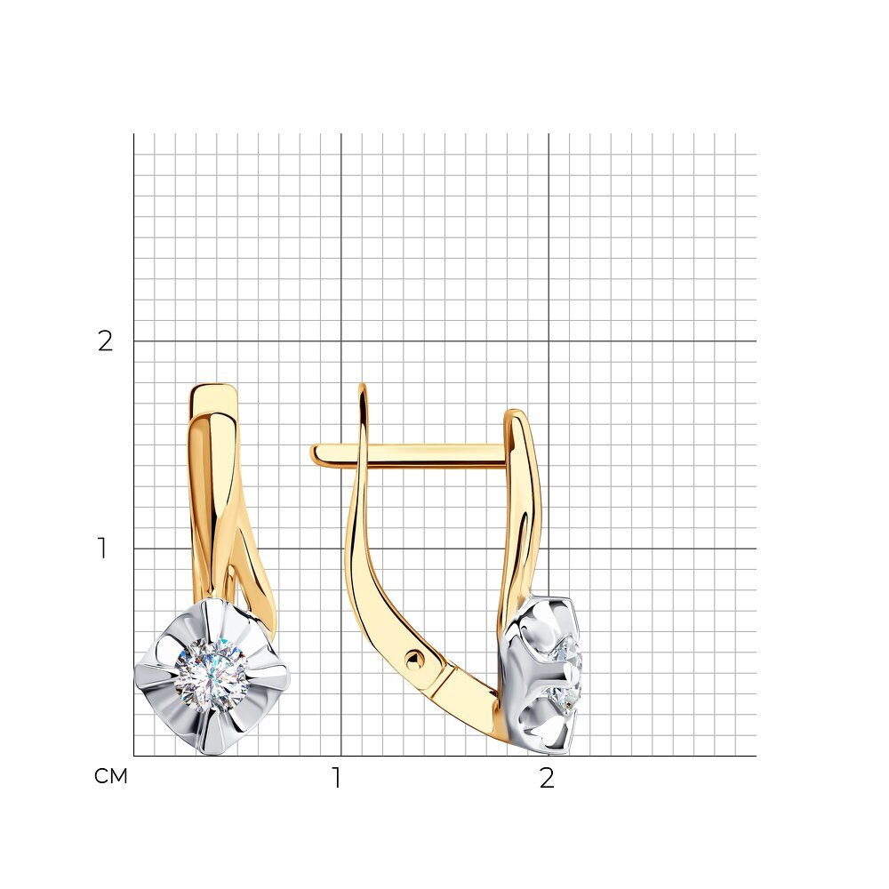 Серьги Au 585 (029071)