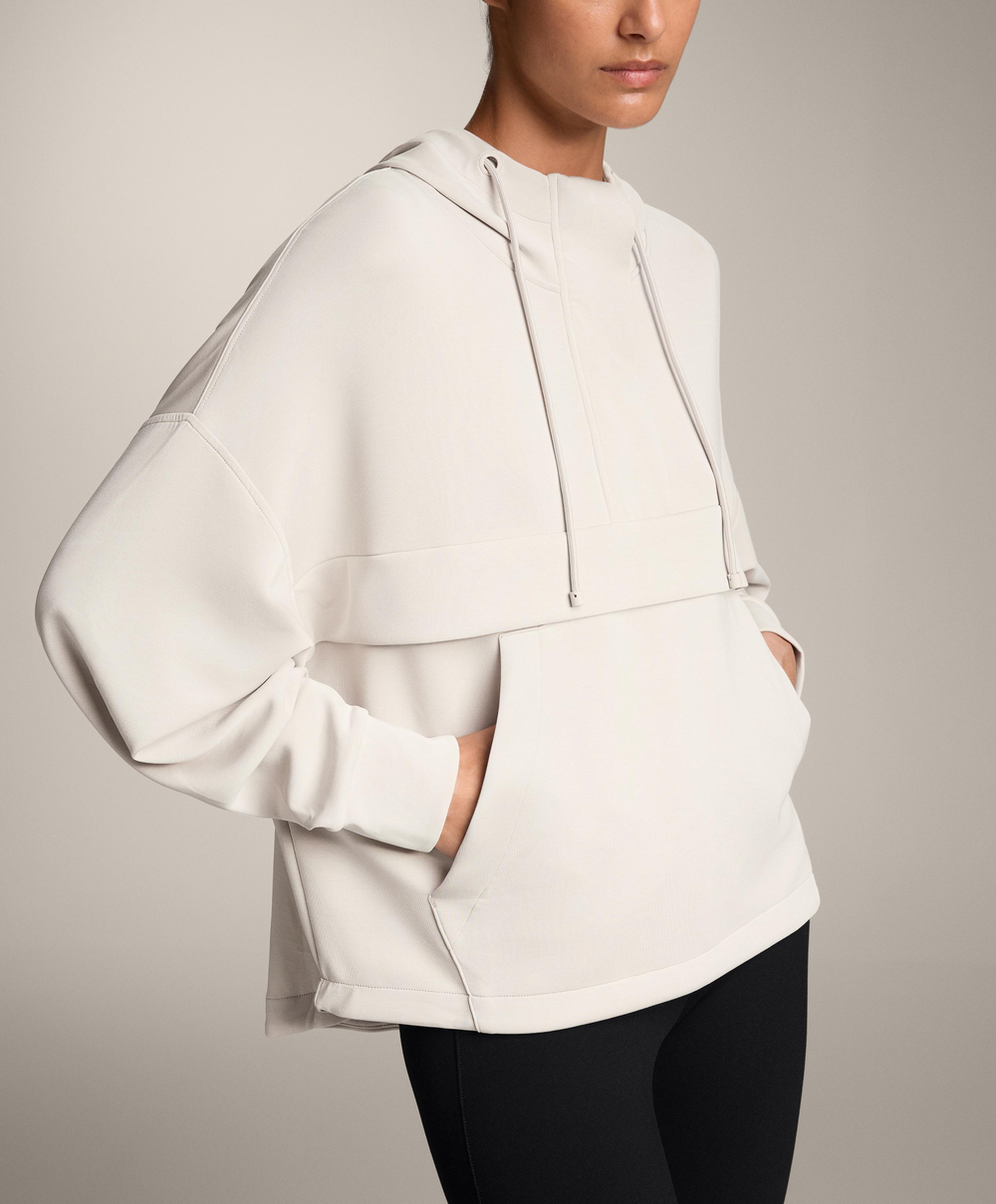 Oysho Толстовка из мягкого модала с застежкой-молнией, натуральный