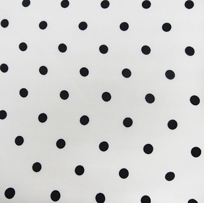 Ткань плательная Кашибо чёрный горох на белом, d 0,8 см