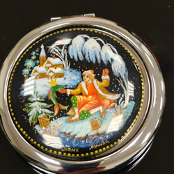 Ручное зеркало "По-щучьему веленью" (худ. роспись Палех)