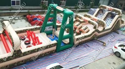 Надувная полоса препятствий "Патриот" 24*3*5 м