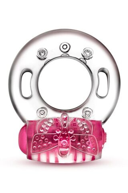 Розовое эрекционное виброкольцо Arouser Vibrating C-Ring