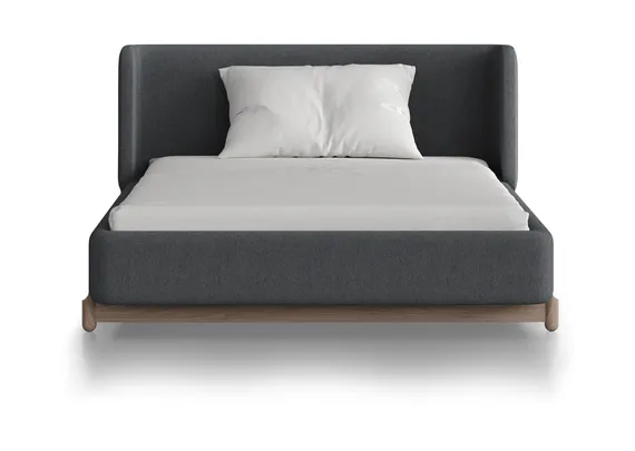 Кровать Basic спальное место 120*200 см (серый, твид)