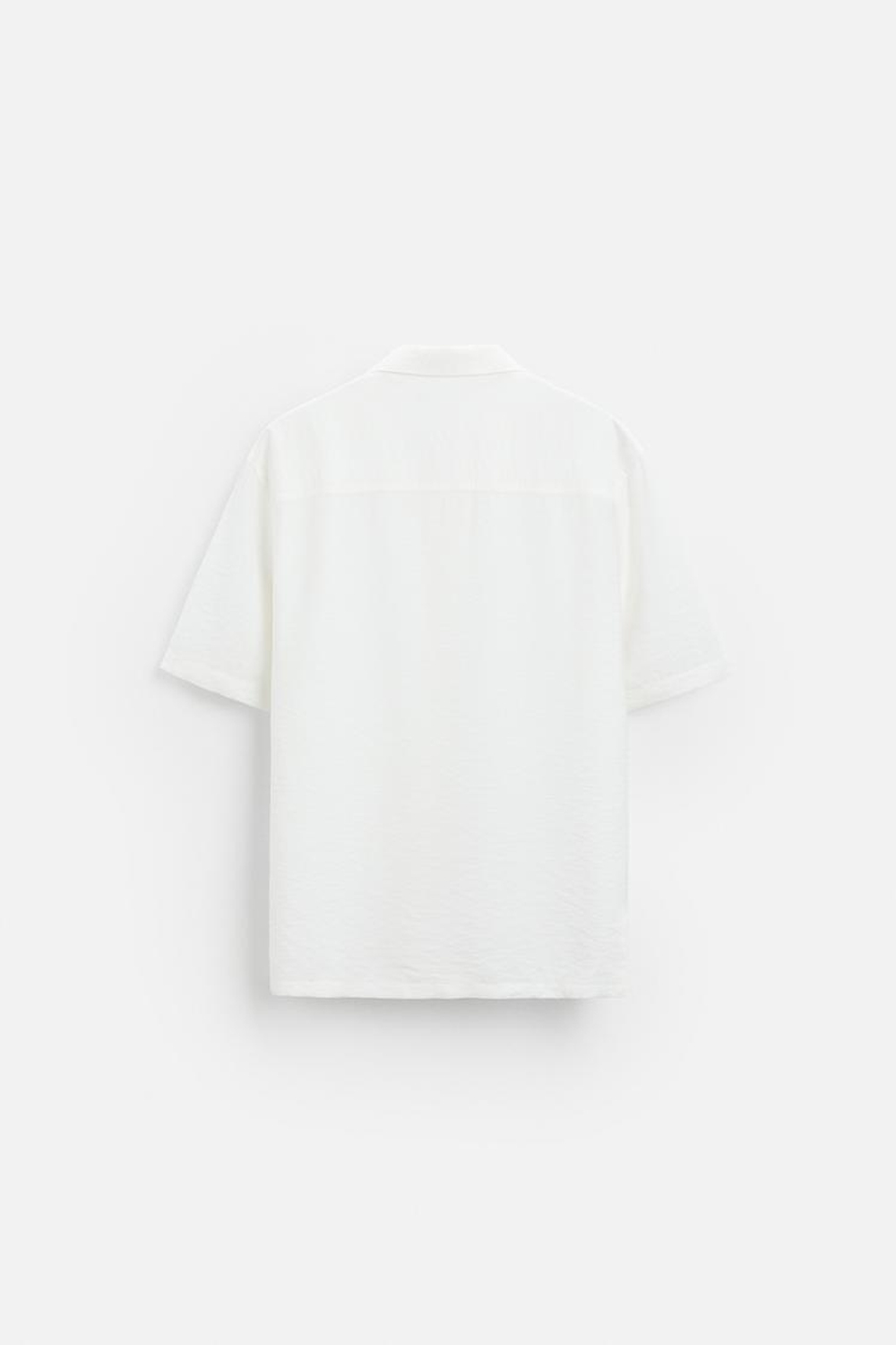 ZARА РУБАШКА RELAXED FIT ИЗ СТРУЯЩЕЙСЯ ТКАНИ, БЕЛЫЙ