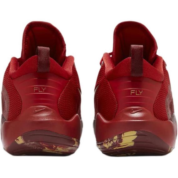 Детские баскетбольные кроссовки NIKE ISOFLY, мужские кроссовки для занятий красно-красным/Темно-красным/Метал-лическим спортом.
