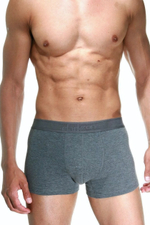 Темно-серые хлопковые мужские трусы-боксеры (Размер: S) (Цвет: темно-серый)